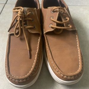 Xray Men's Norman Boat Loafer Brown With Stitches Size 8 Casual